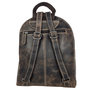Backpack Made Of Dark Brown Leather - Compact Model