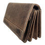 Spacious Wallet for Women from Cognac Buffalo Leather