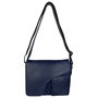 Dark Blue Leather Messenger Bag Shoulder Bag