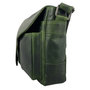 Green Messenger Bag Shoulder Bag Of Genuine Leather