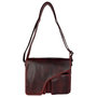 Red Messenger Bag Shoulder Bag Of Genuine Leather