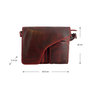 Red Messenger Bag Shoulder Bag Of Genuine Leather