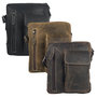 Black Crossbody Shoulder Bag Made of Genuine Leather