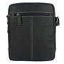 Black Crossbody Shoulder Bag Made of Genuine Leather
