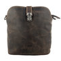 Dark Brown Leather Crossbody Bag - Shoulder bag