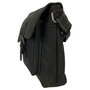 Shoulder Bag With Flap Made Of Smooth Black Leather