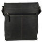 Shoulder Bag With Flap Made Of Smooth Black Leather