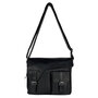 Shoulder Bag Messenger Bag Made of Black Leather