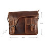 Light Brown Shoulder Bag Messenger Bag Made Of Genuine Leather