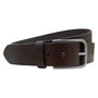 Belt Men and Women of Dark Brown Leather - 4 cm wide