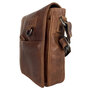 Light Brown Crossbody Shoulder Bag Made of Genuine Leather