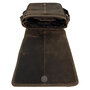 Shoulder bag Women or Men of Buffalo Leather Dark Brown