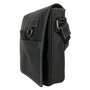 Black Crossbody Shoulder Bag In Buffalo Leather