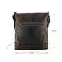 Crossbody Shoulder bag of Dark Brown Buffalo Leather