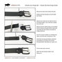Belt 3.5 cm Black Leather for Men and Women