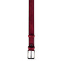 Belt Red Vintage Leather - With a Stylish Dark Silver Buckle