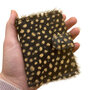 Leren Mini Portemonnee Zwart met Card Protector en Cheetah Print