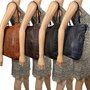 Bruine shopper tas voor dames van gevlochten leer
