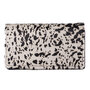 Cognac leather ladies wallet with a animal print