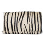 Cognac leather ladies wallet with a zebra print