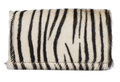 Brown Leather Ladies Wallet with Zebra Print