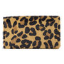 Brown Leather Ladies Wallet with Jaguar Print