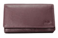 Ladies Wallet of Maroon Leather with RFID Protection