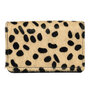 Black Leather Ladies Wallet with a Cheetah Print