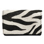 Zwart Leren Dames Portemonnee met een Zebra Print