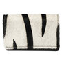 Black Leather Ladies Wallet with a Zebra Print