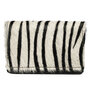 Leather Ladies Wallet Black with a Zebra Print