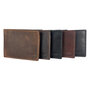Cognac leather men's wallet with RFID