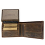 Cognac leather men's wallet with RFID
