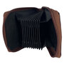 Card holder dark brown cowhide leather with zipper