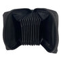 Card holder black cowhide leather with zipper