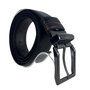 Belt Men - Black and Dark Brown - Real leather - 3.5 cm wide - Double sided