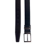 Belt Men - Black and Dark Brown - Real leather - 3.5 cm wide - Double sided