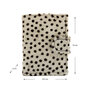 Leather Card Holder Light Brown with Card Protector and Cheetah Print
