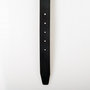 Black Leather Belt Of 3 cm Wide With A Silver Buckle