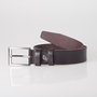 Leather belt of 3.5 cm wide in the color dark brown