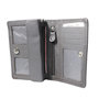  Leather wallet, grey color, medium size