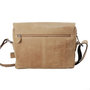Leather Messenger Bag In The Color Taupe