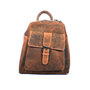 Small Backpack Made Of Cognac Colored Leather