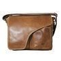 Light Brown Leather Messenger Bag Shoulder Bag