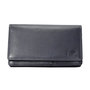 Spacious Leather Wallet of Dark Blue Leather