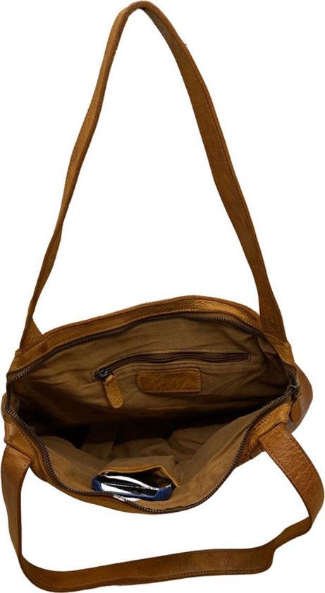 Arrigo Dames Schoudertas - Lichtbruin Gevlochten Leer - Arrigo.nl