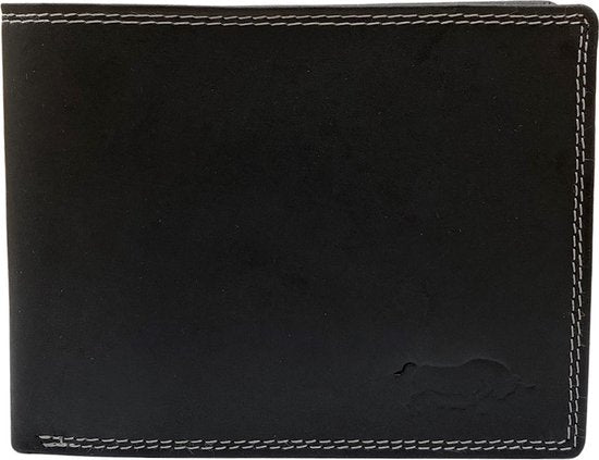Arrigo Heren Billfold Portemonnee Plat Model van Cognackleurig Buffelleer - Arrigo.nl