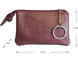 Arrigo Sleuteletui - Bordeauxrood Leer met Ritsvakje - Arrigo.nl