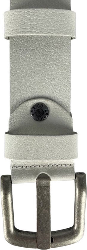 Arrigo Witte Geperforeerde Gaatjesriem - 4 cm breed - Arrigo.nl