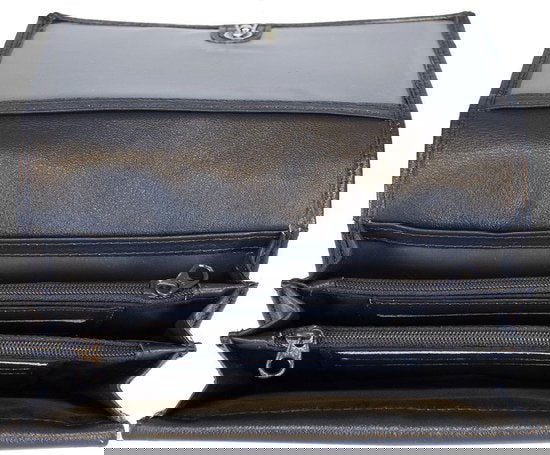 Arrigo damesportemonnee van donkerblauw leer met RFID-bescherming - Arrigo.nl